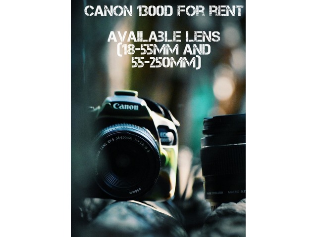 Canon 1300 d for rent