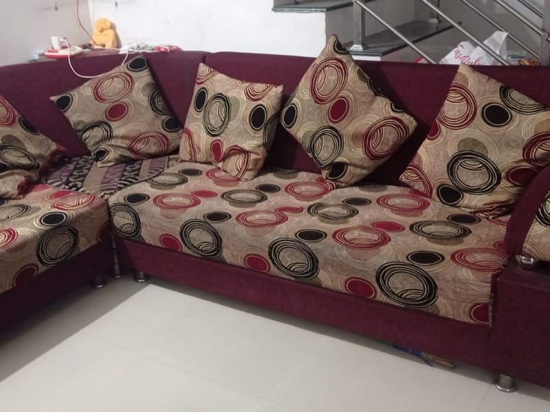 corner sofa set & wooden sag setty