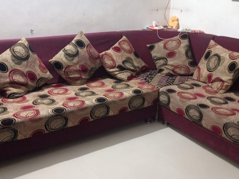 corner sofa set & wooden sag setty