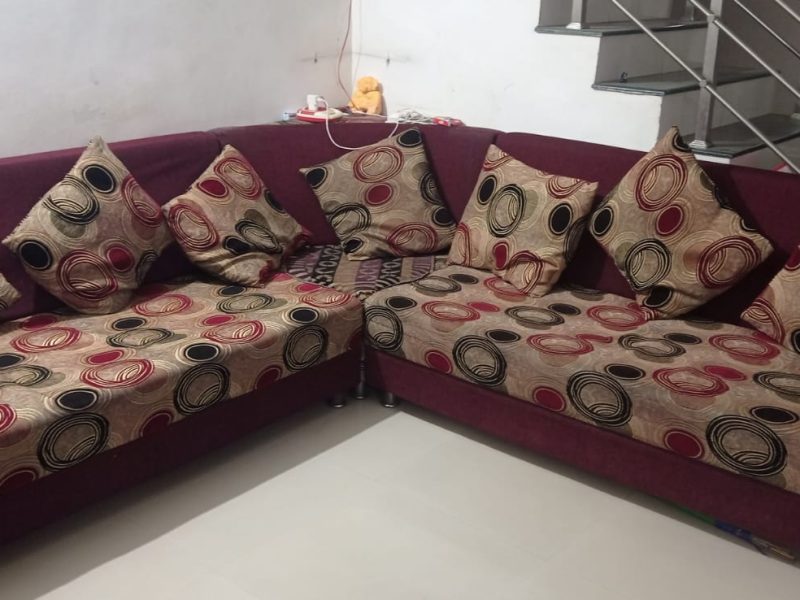 corner sofa set & wooden sag setty